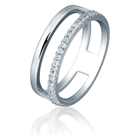 JVD Nadčasový stříbrný prsten se zirkony SVLR0876XH2BI 56 mm