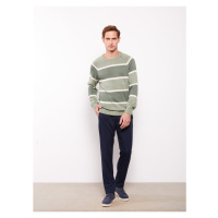 LC Waikiki Crew Neck Long Sleeve Striped Men's Knitwear Sweater