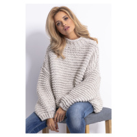 CHUNKY KNIT volný, pruhovaný svetr F790