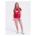 Women's pyjamas ULR271 - red