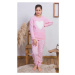 Dětské pyžamo teplé Vienetta Secret Srdce | světle růžová
