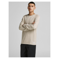 Krémový pánský basic svetr Jack & Jones Ehill