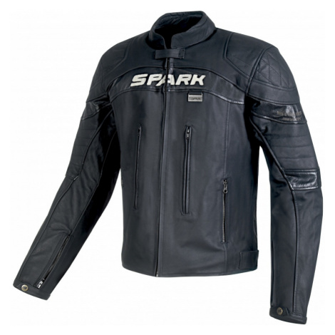 Pánská kožená moto bunda Spark Dark černá