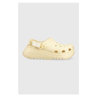 Pantofle Crocs Classic Hiker Xscape Clog dámské, béžová barva, na platformě, 206772