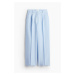 H & M - Kalhoty z lněné směsi - modrá