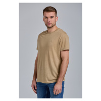 TRIČKO GANT D2. LINEN SS T-SHIRT hnědá