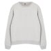 Trendyol Gray Melange Oversize/Wide Cut Embossed Text Printed Sweatshirt