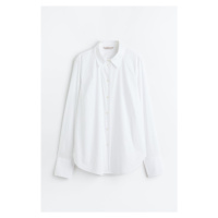 H & M - Košile z bavlněné směsi - bílá