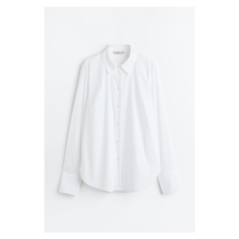H & M - Košile z bavlněné směsi - bílá H&M