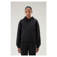 Mikina woolrich bonded fleece hoodie černá