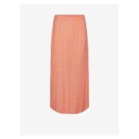 Růžovo-oranžová dámská květovaná maxi sukně Vero Moda Menny