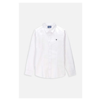 Dětská bavlněná košile Coccodrillo bílá barva