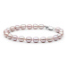 Gaura Pearls Perlový náramek Lisa - řiční perla, stříbro 925/1000 FCL365-B 18 cm (XS) Levandulov