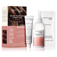 Revolution Haircare Plex Bond Restore Kit sada pro zvýraznění barvy vlasů odstín Iced Chocolate