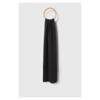 Šátek s příměsí kašmíru Calvin Klein šedá barva, hladký
