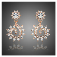 Francesca Petrucci Náušnice Swarovski Elements Clorindia E0229 Bílá/čirá