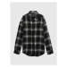 GAP LS FLANNEL Dívčí košile, černá, velikost