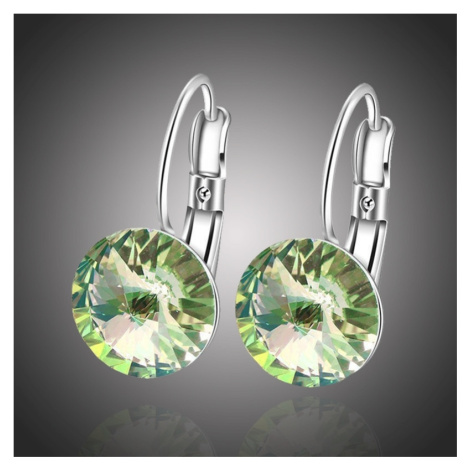 Sisi Jewelry Náušnice Swarovski Elements Amanda Emerald E-F6163 Zelená