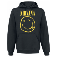 Nirvana Smiley Mikina s kapucí černá