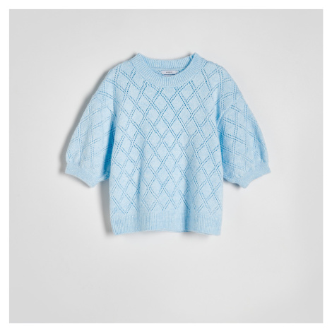 Modré dámské svetry klasické