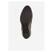 Krémové kožené kotníkové boty na podpatku Tamaris