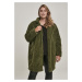 Dámský kabát // Urban Classics Ladies Oversized Sherpa Coat olive