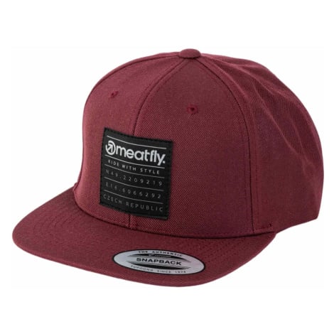 Meatfly kšiltovka Hornet Snapback Coordinates Maroon | Červená