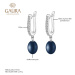 Gaura Pearls Stříbrné náušnice s černou mm perlou Sierra, stříbro 925/1000 E1378 Bílá