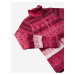 Tmavě růžová holčičí vzorovaná fleecová mikina Reima Maaret
