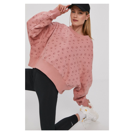 Mikina Nike Sportswear dámská, růžová barva, vzorovaná