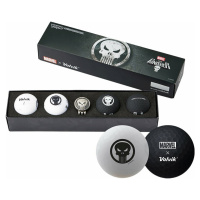 Volvik Vivid Marvel 2.0 4 Pack Golf Balls The Punisher Plus Ball Marker White/Black