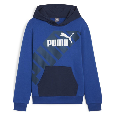 Puma PUMA POWER GRAPHIC HOODIE TR B Modrá