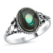 OLIVIE Stříbrný prsten ABALONE 8204