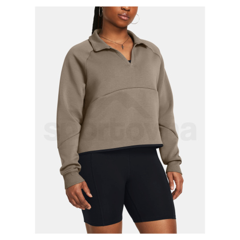 ikina Under Armour Unstoppable Flc Rugby Crop-BRN