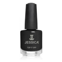 Jessica lak na nehty 676 Top It Off Crushed Black 15 ml