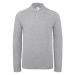 B&amp;C Pánská polokošile s dlouhým rukávem PUI12 Heather Grey