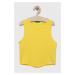 Dětský bavlněný top United Colors of Benetton žlutá barva