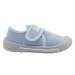 Modré dětské přezůvky na suchý zip Bobbi-Shoes