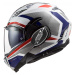 Výklopná moto přilba LS2 FF900 Valiant II Revo P/J White Red Blue