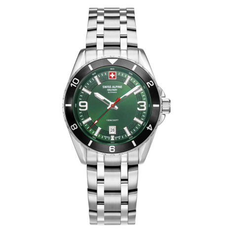 Swiss Alpine Military 7034.1138 Sierra silver green 42mm 10ATM