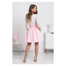 Světle růžová áčková mini sukně