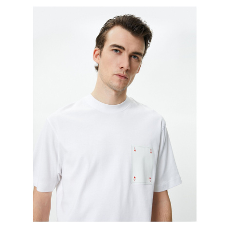 Koton Oversize T-Shirt Heart Printed Crew Neck Short Sleeve