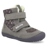 Barefoot dětské zimní boty D.D.step W063-333 šedé