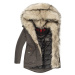 Dámská zimní bunda s kožíškem Sweety Navahoo - ANTRACITE