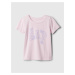 Světle růžové holčičí tričko GAP
