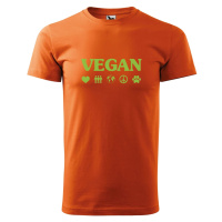 DOBRÝ TRIKO Pánské tričko s potiskem Vegan symboly