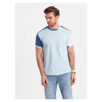 Ombre Clothing Atraktivní modré tričko V2 TSCT-0176