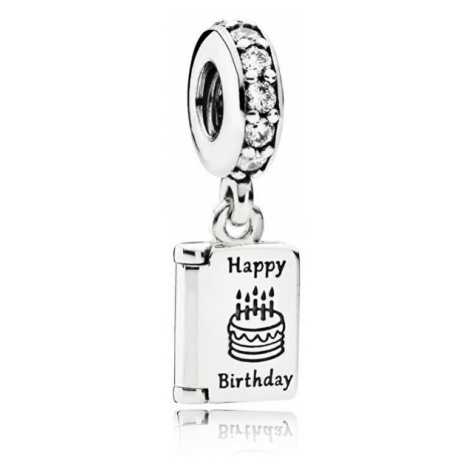 Pandora Stříbrný přívěsek Happy Birthday 791723CZ