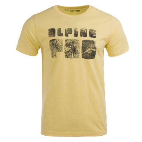ALPINE PRO PREBL Pánské triko, žlutá, velikost