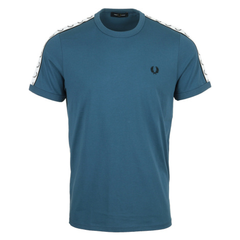 Fred Perry Taped Ringer Tee-Shirt Modrá